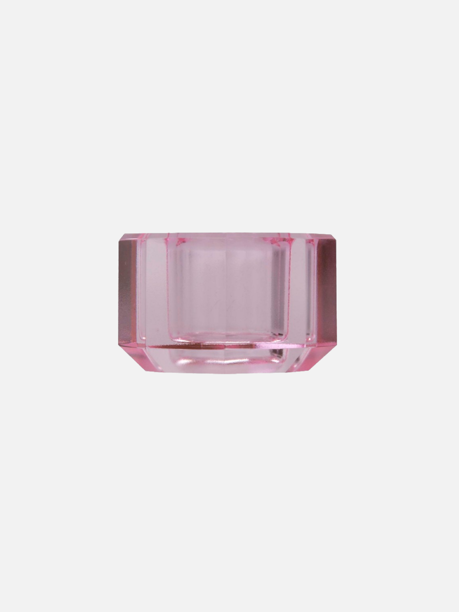 Small Colored Crystal Candle Holder