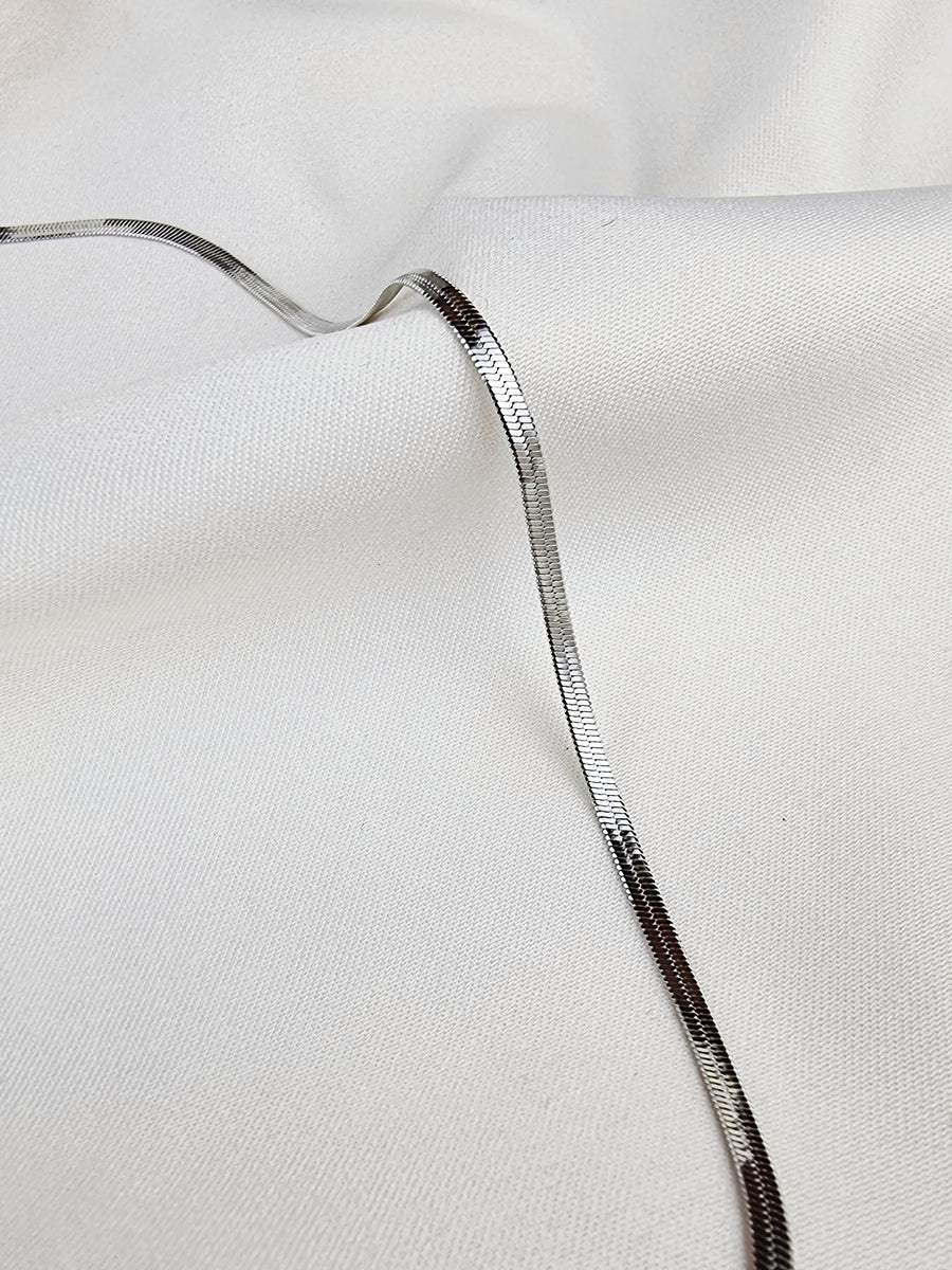 Produktbild von Herringbone Halskette Aus Sterlingsilber 0,925 – 18 Zoll, 3,5-14mm Breit, Italienische Qualität