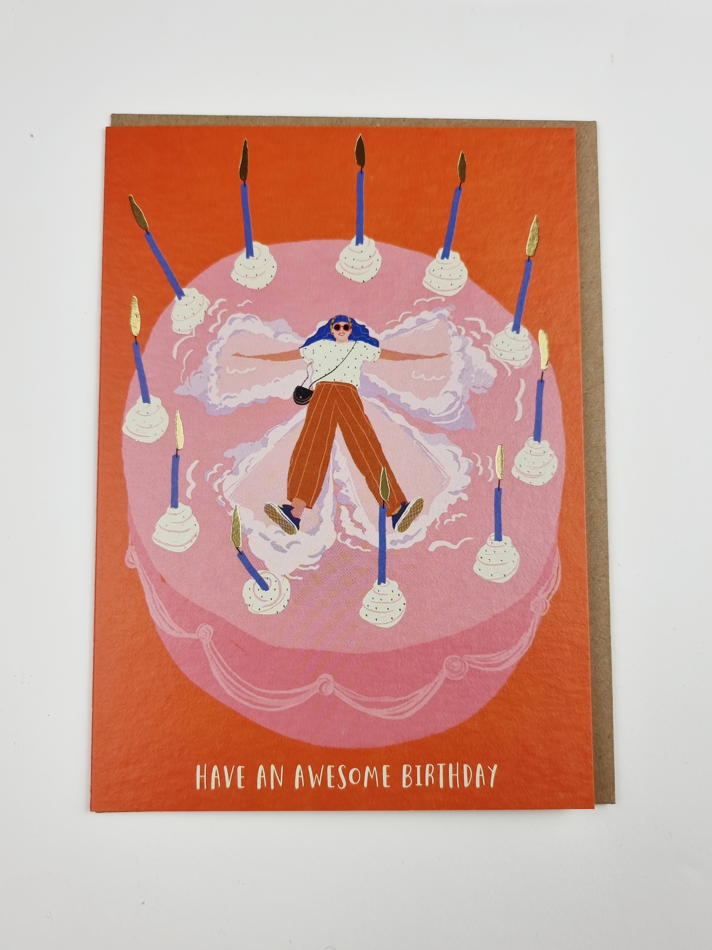 Birthday Cake Angel Karte