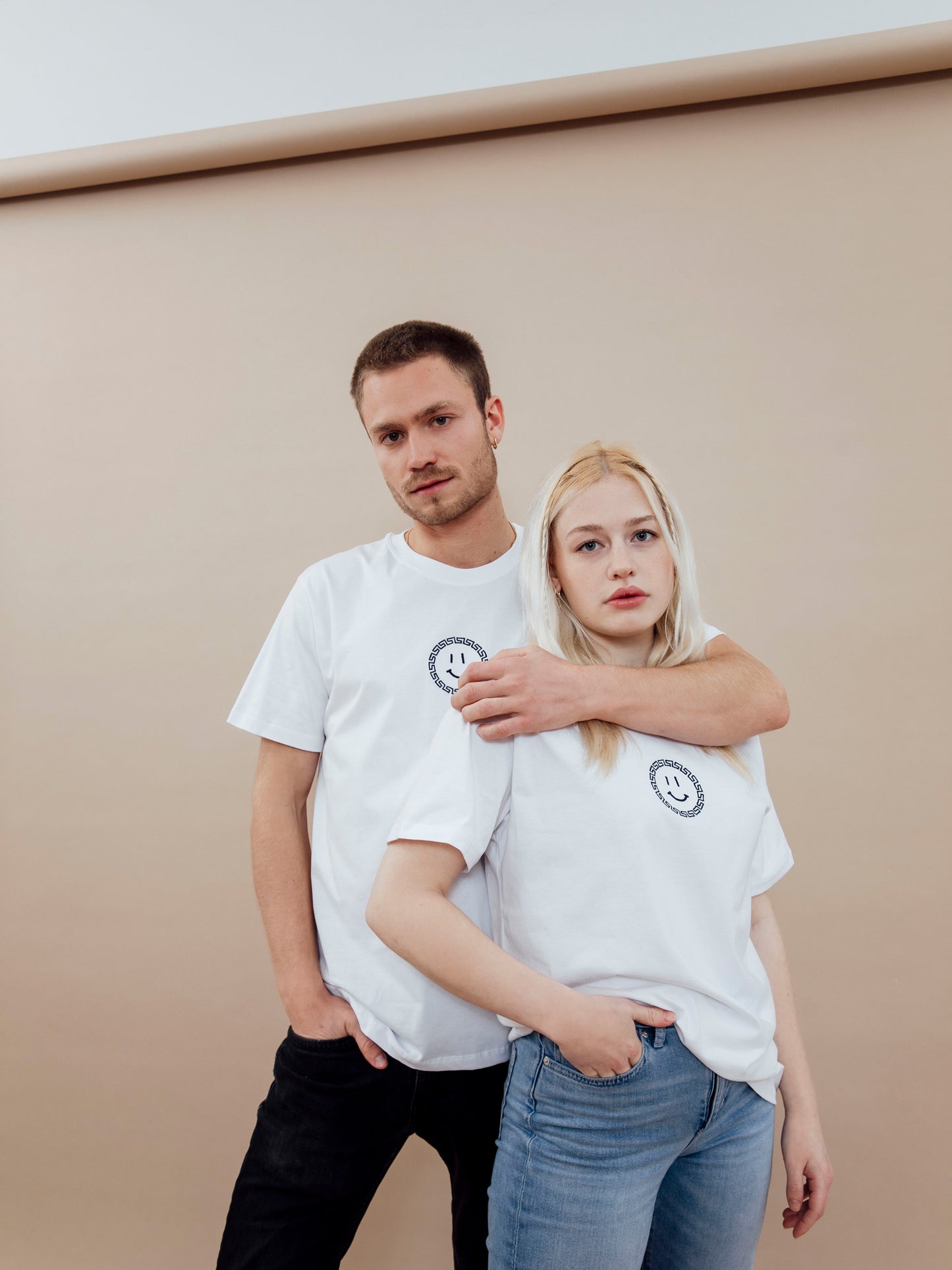 KITSCH BITCH Smiley Embroidery Unisex T-Shirt