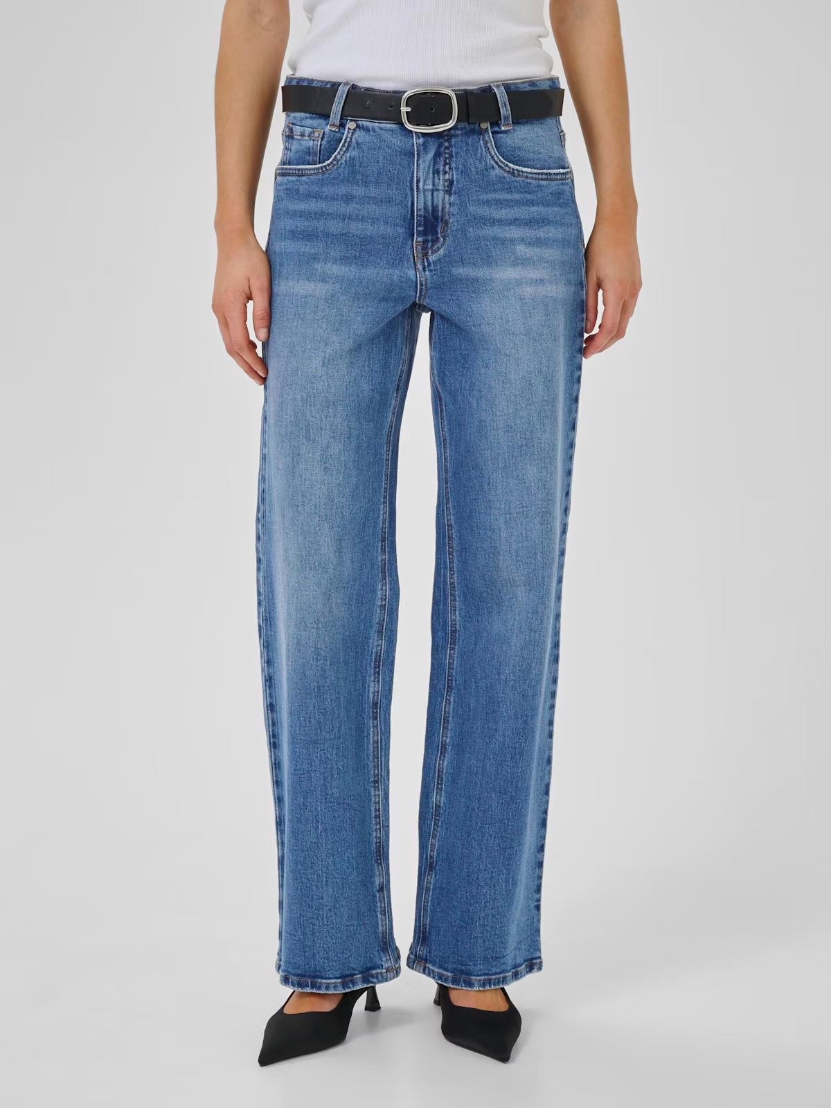 MY ESSENTIAL WARDROBE MWLouis 144 High Wide - Medium Blue / 26 / 32 - Hose