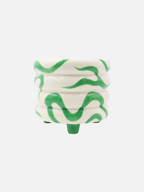 Green Abstract Plant Pot