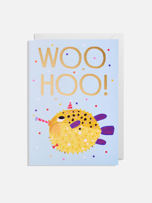 Woohoo Pufferfish Birthday Karte
