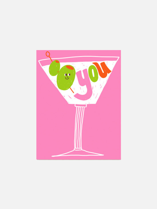 Olive You Martini Card