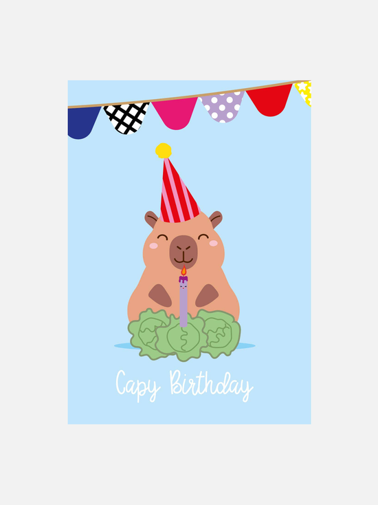 Capy Birthday Capybara Postcard - Karte