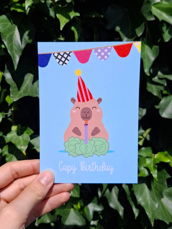 Capy Birthday Capybara Postcard - Karte