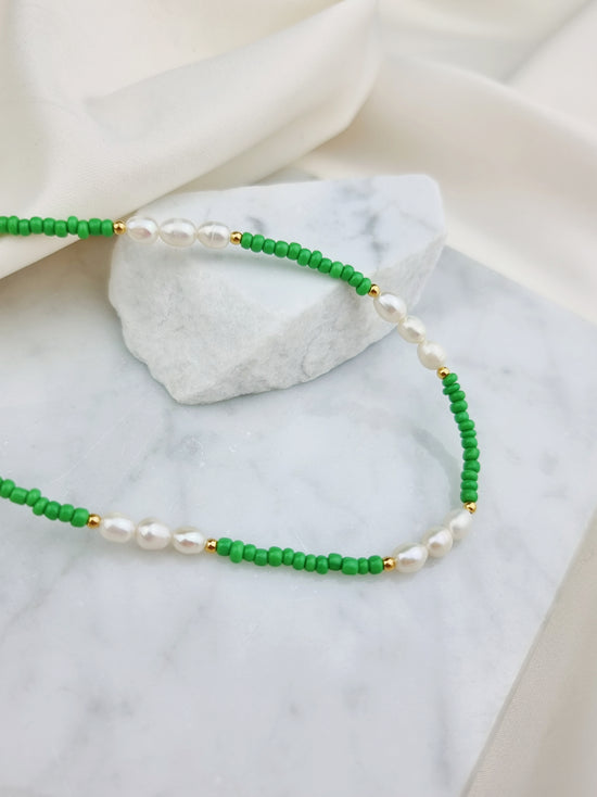 Green Pearl Halskette