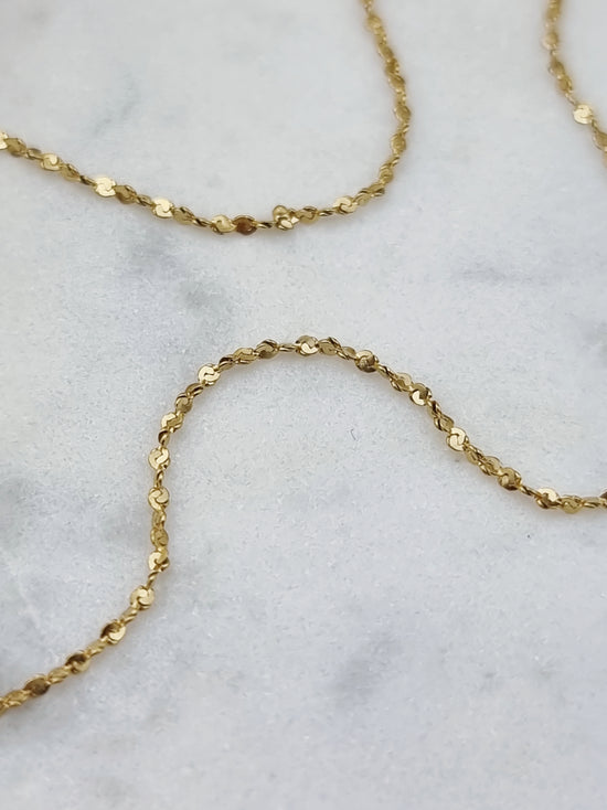 Tiny Twisted Coins Necklace
