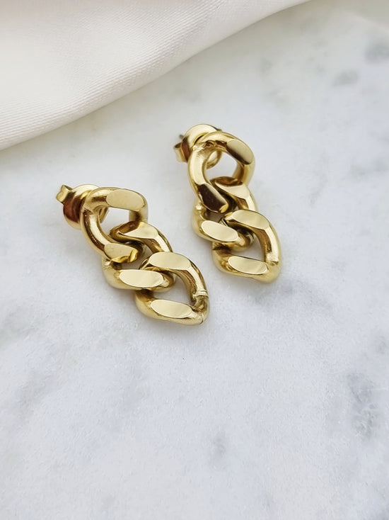 Triple Link Earrings