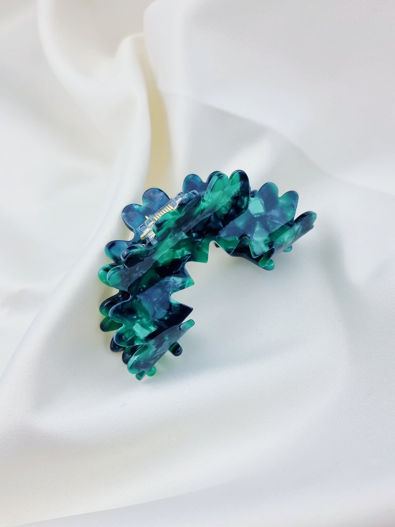 The Wave Haarklammer - Bottle Green - SPANGE