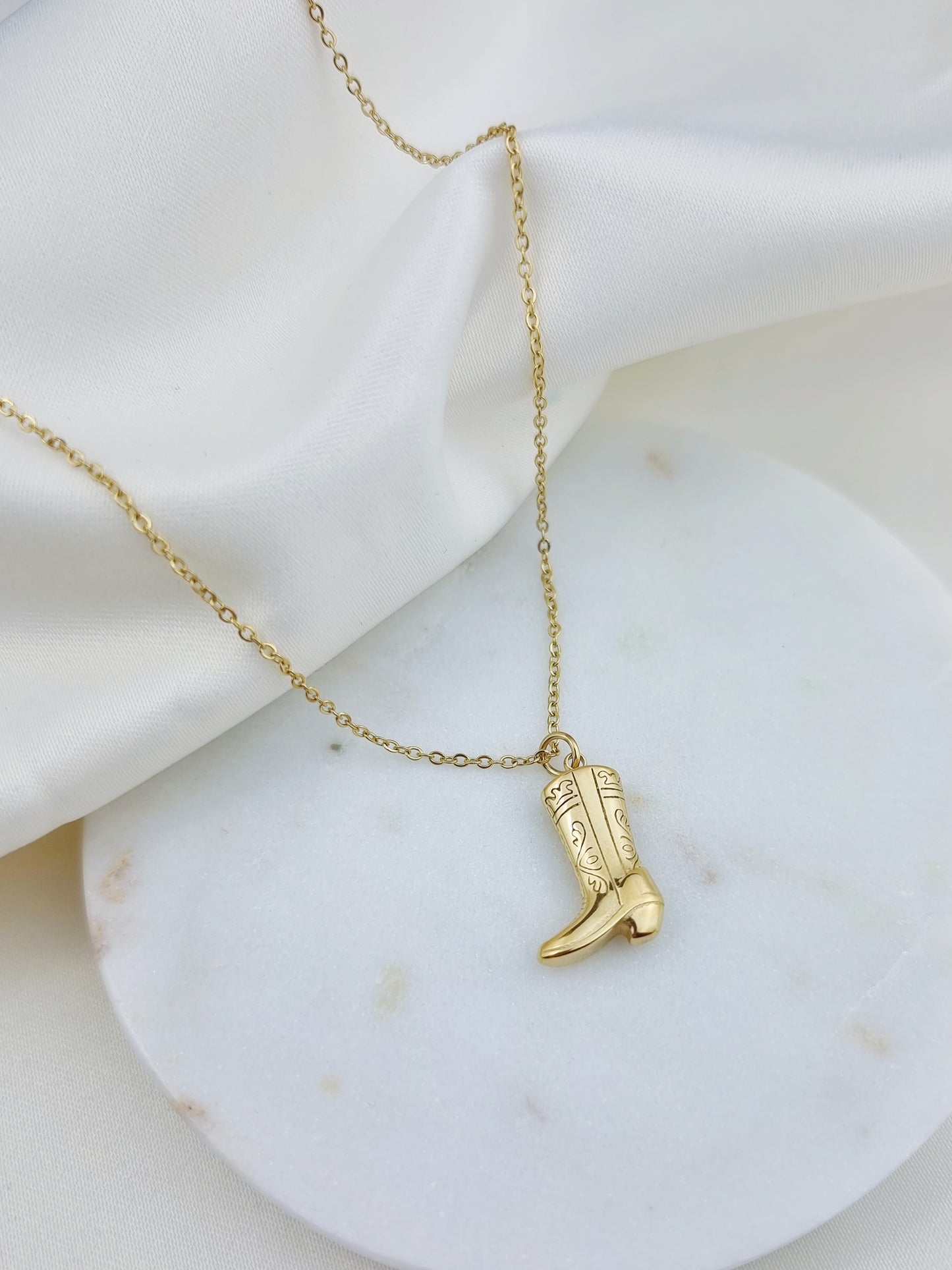 Cowboy boot necklace