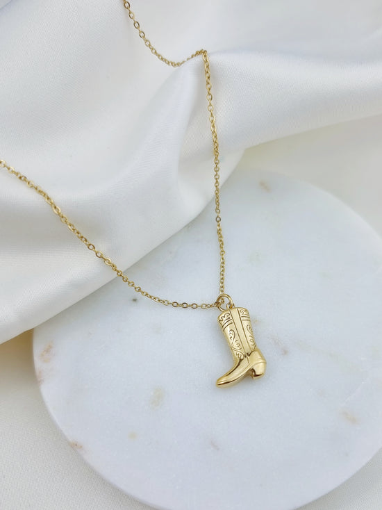 Cowboy boot necklace