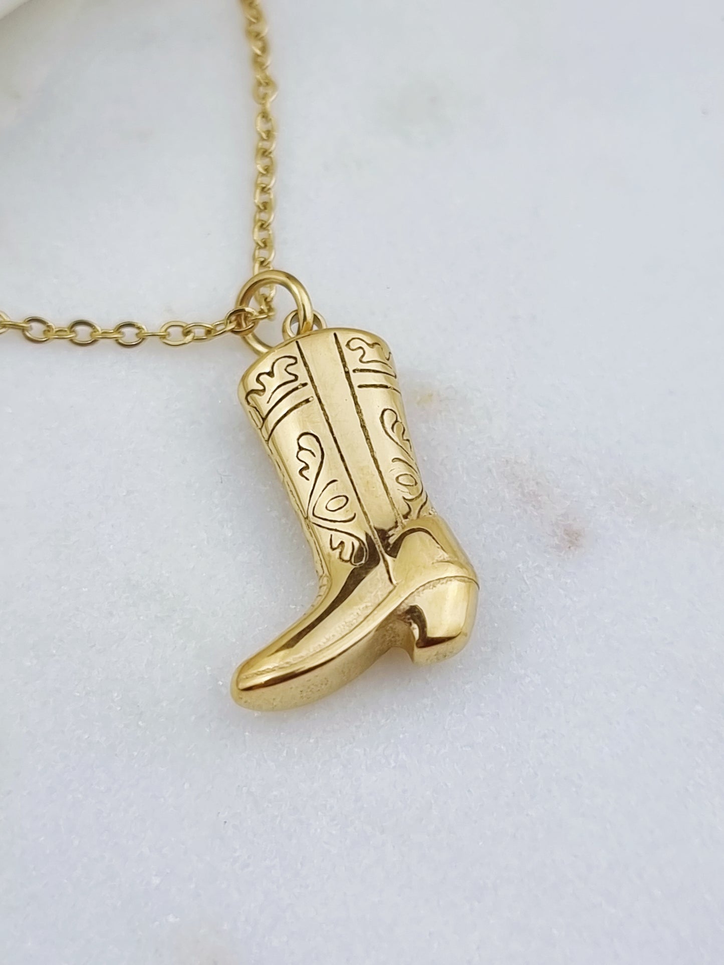 Cowboy boot necklace