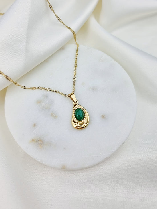 Emerald Drop Halskette