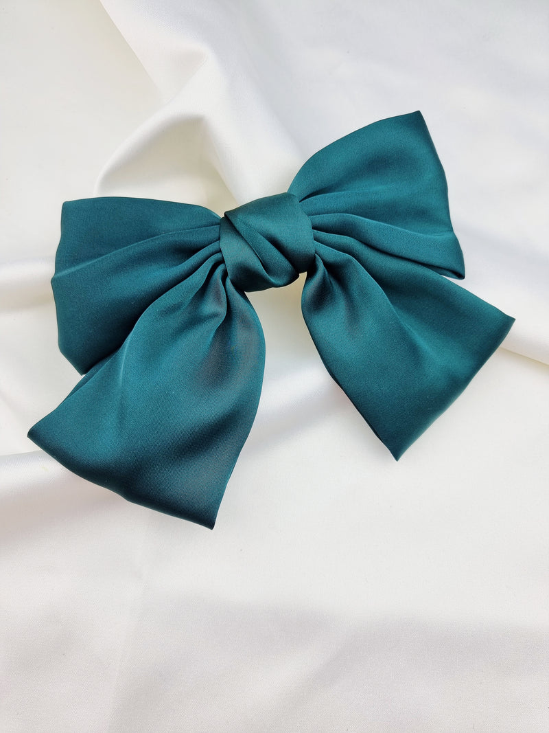 Hair Bow - Emerald - SPANGE