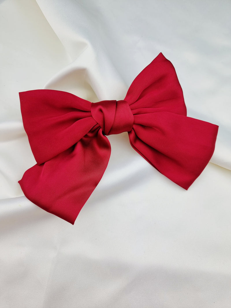 Hair Bow - Red - SPANGE