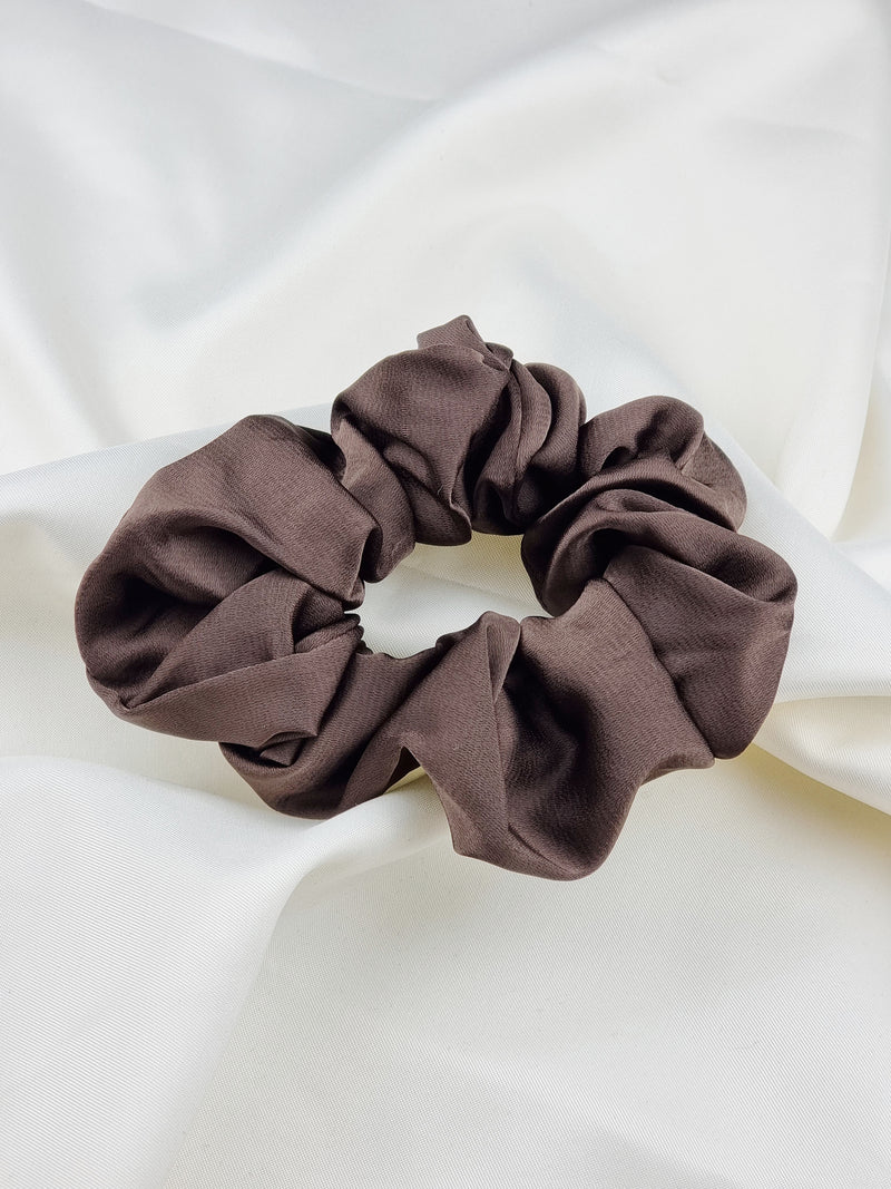 Satin Scrunchie - Coffee - Scrunchie