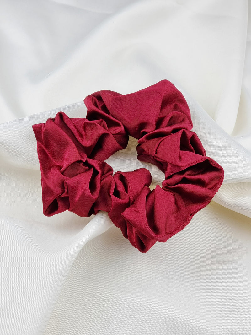 Satin Scrunchie - Wine Red - Scrunchie