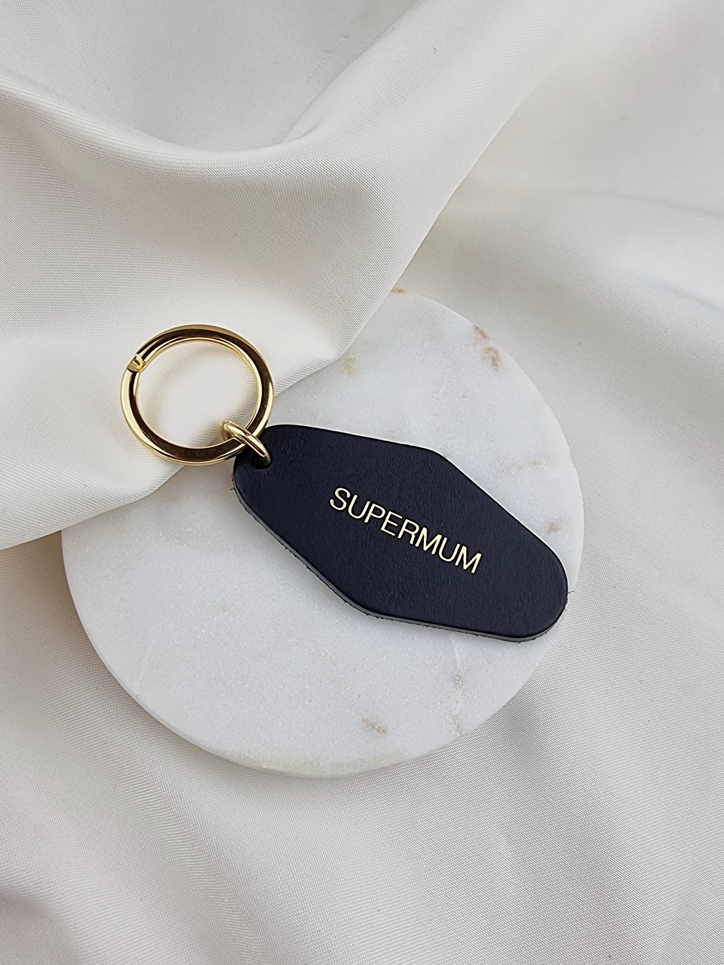 Statement Motel Leather Keychain