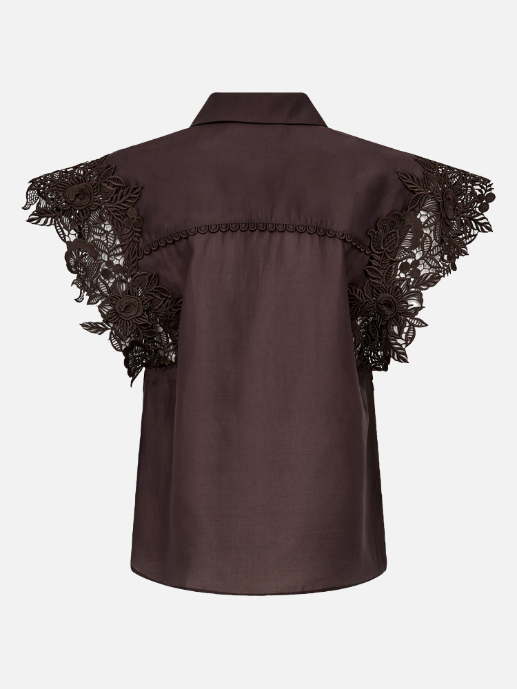 COPENHAGEN MUSE CMMolly Boxy Short Sleeved Shirt Mulch