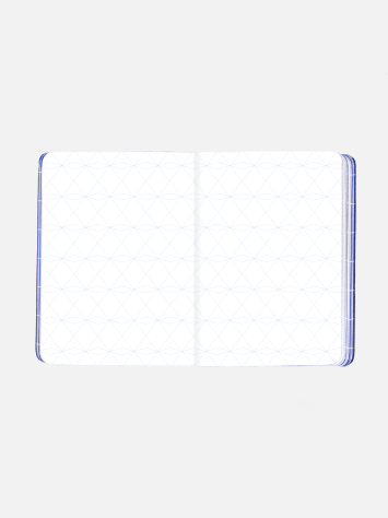 Small Blue Grid Notizbuch