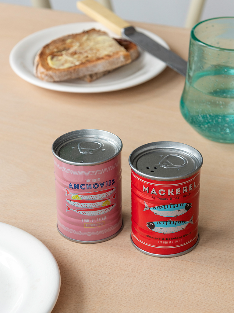 Salt & Pepper Shaker Tin - Fish - Salz Pfeffer