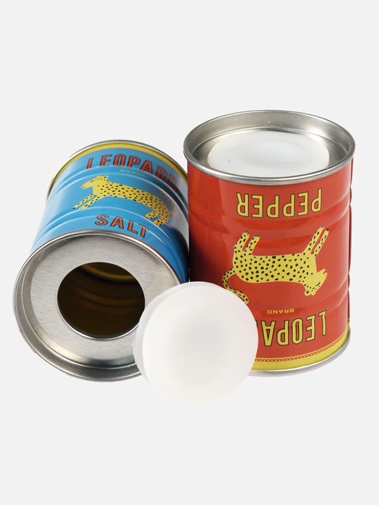 Salt & Pepper Shaker Tin - Leopard - Salz Pfeffer