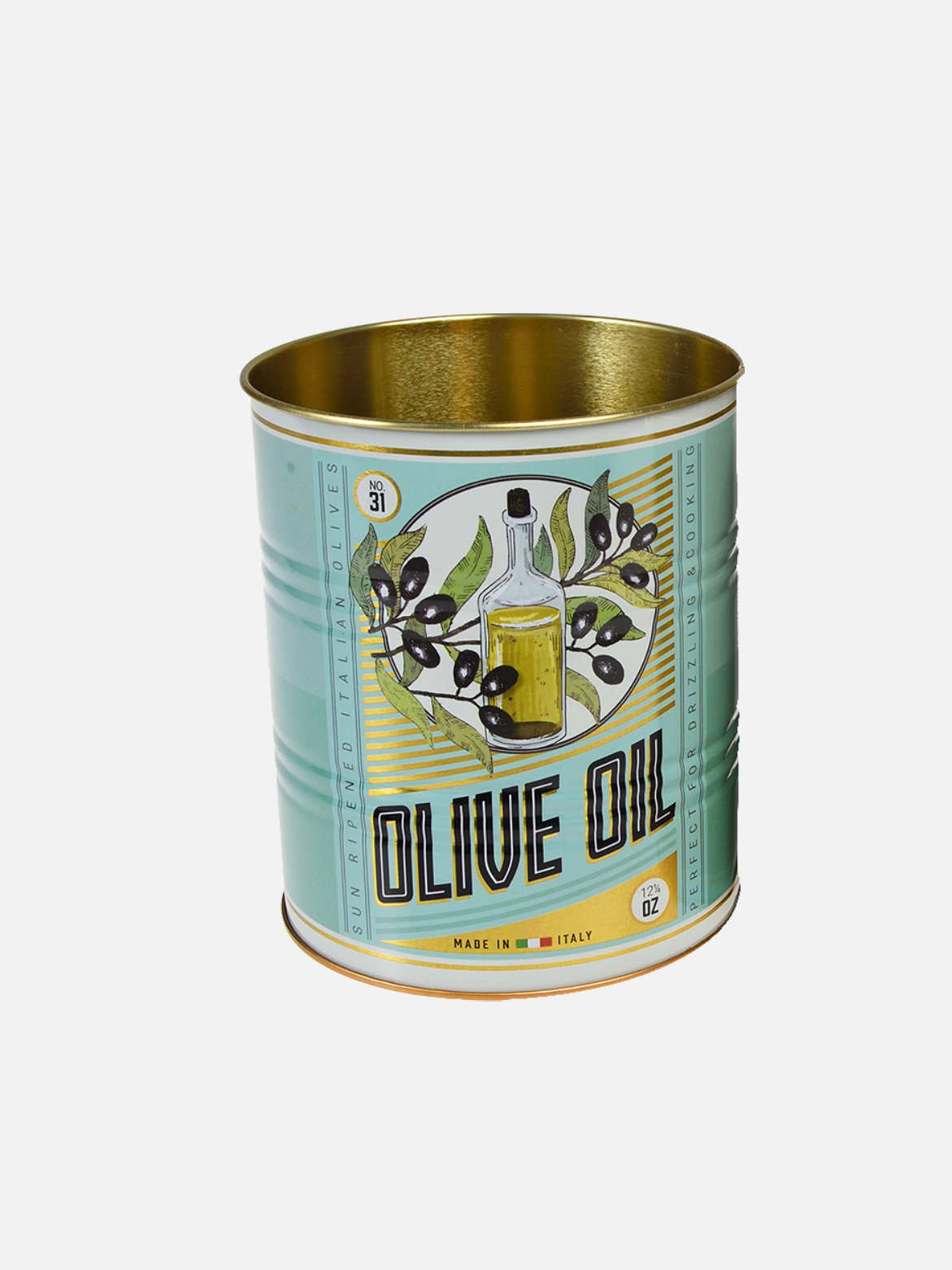 Storage Tin Can - Olive Oil - Blue Tin - Aufbewahrung