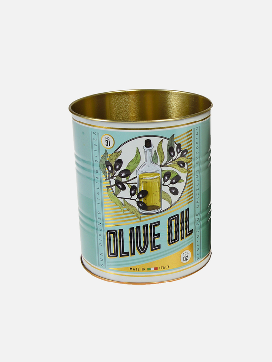 Storage Tin Can - Olive Oil - Blue Tin - Aufbewahrung