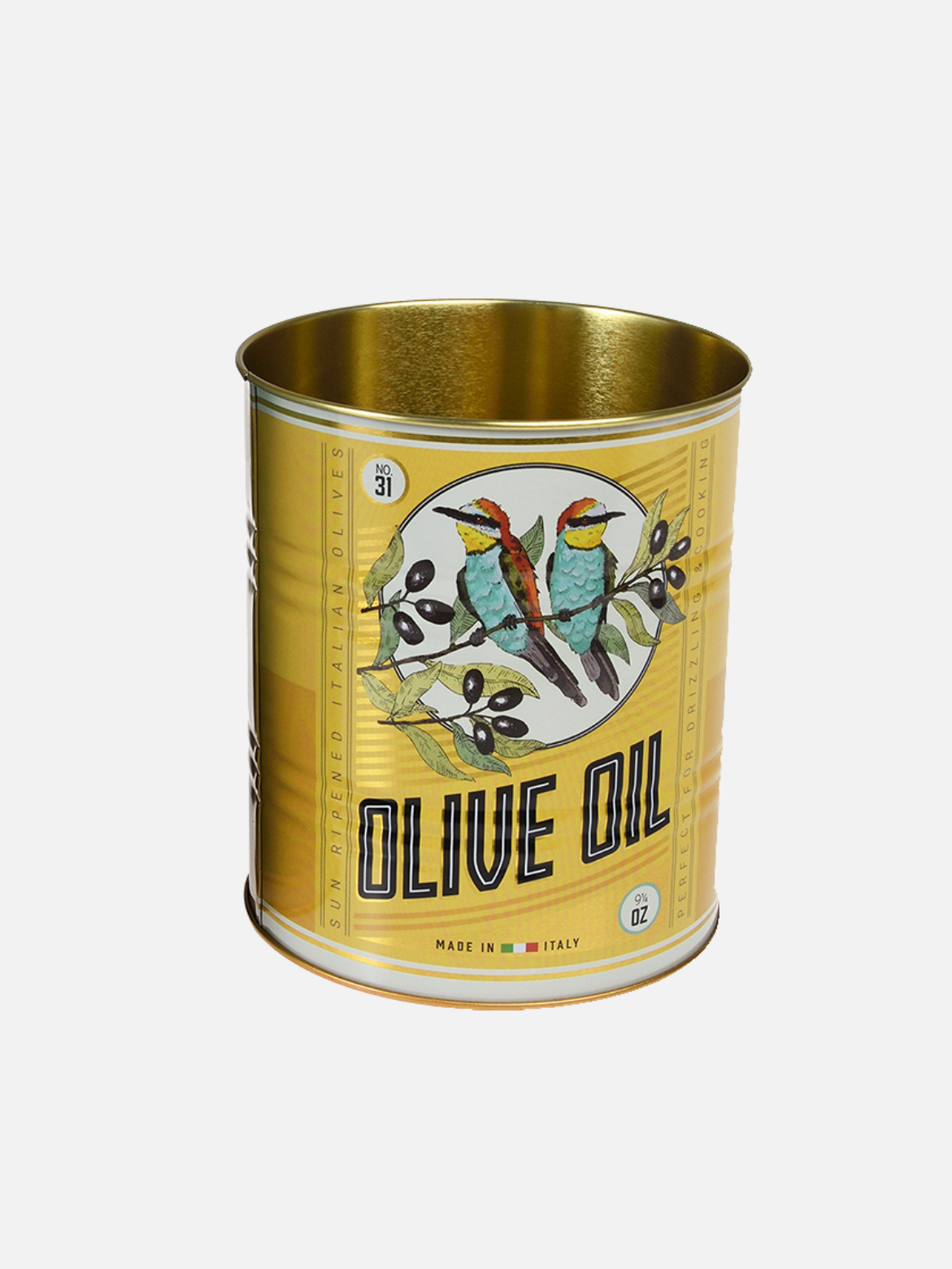Storage Tin Can - Olive Oil - Yellow Tin - Aufbewahrung
