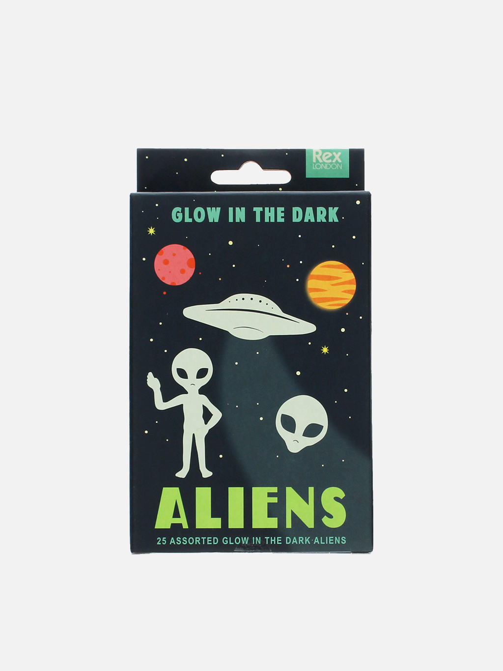 Glow In The Dark Stick On Shapes - Aliens - Diverses