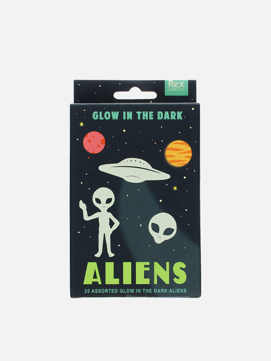 Glow In The Dark Stick On Shapes - Aliens - Diverses
