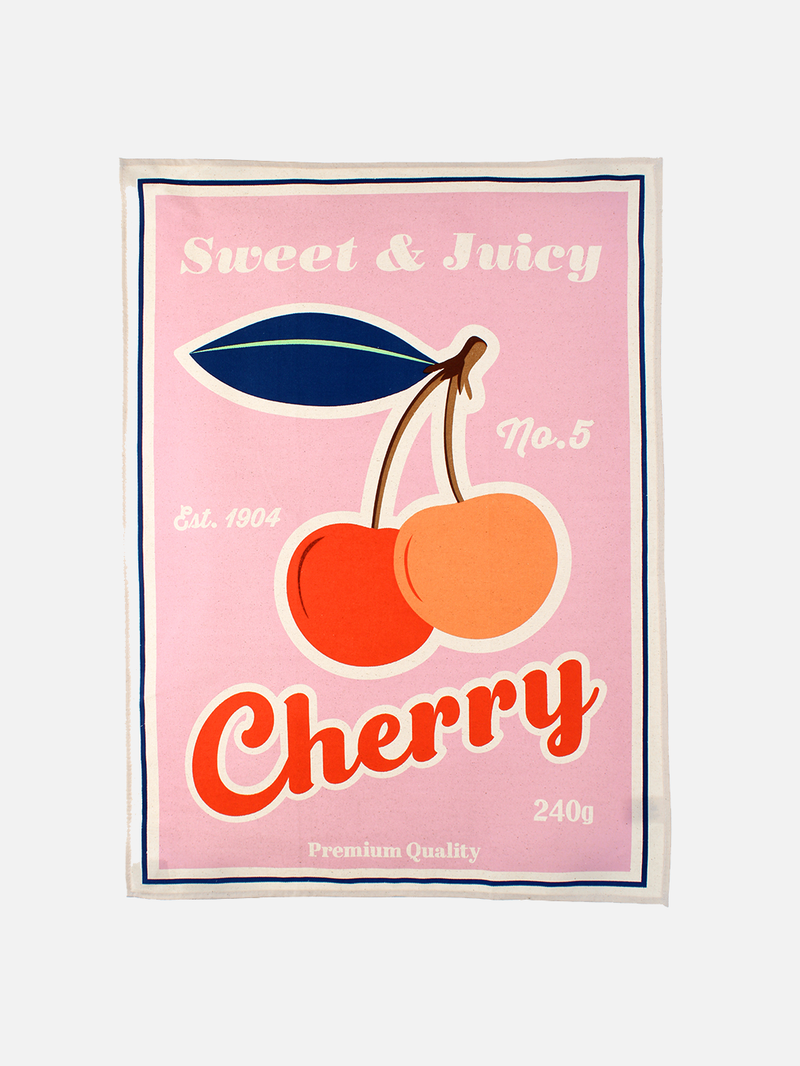 Cotton Tea Towel - Cherry - Handtuch