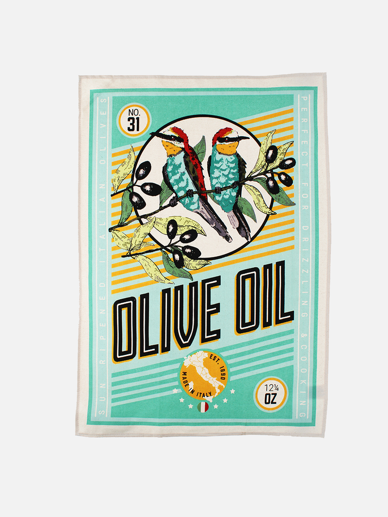 Cotton Tea Towel - Olive Oil - Handtuch