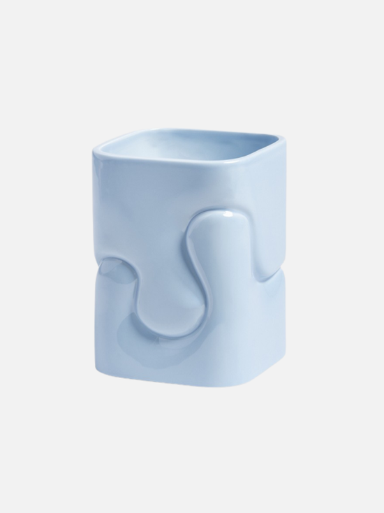 &amp;KLEVERING Puffy Vase Light Blue