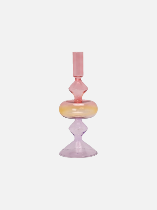 Violet Yellow Pink Candle Holder