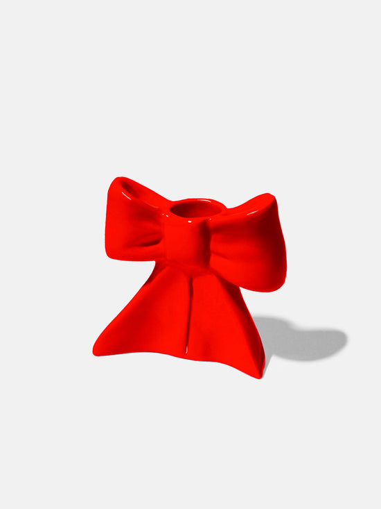 Candle Holder Red Bow - Kerzenhalter
