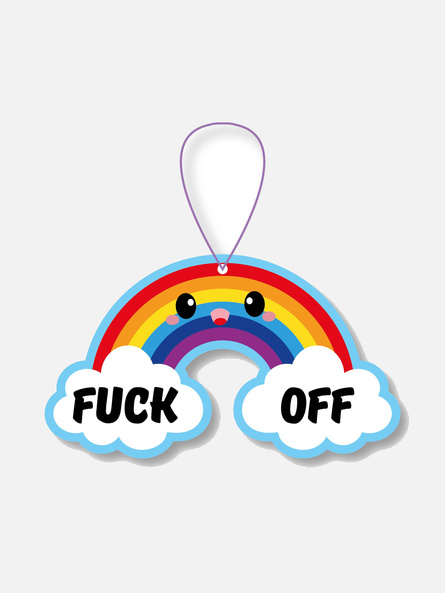 Rainbow Fuck Off Air freshener – Passion Fruit Scent - Air Freshener