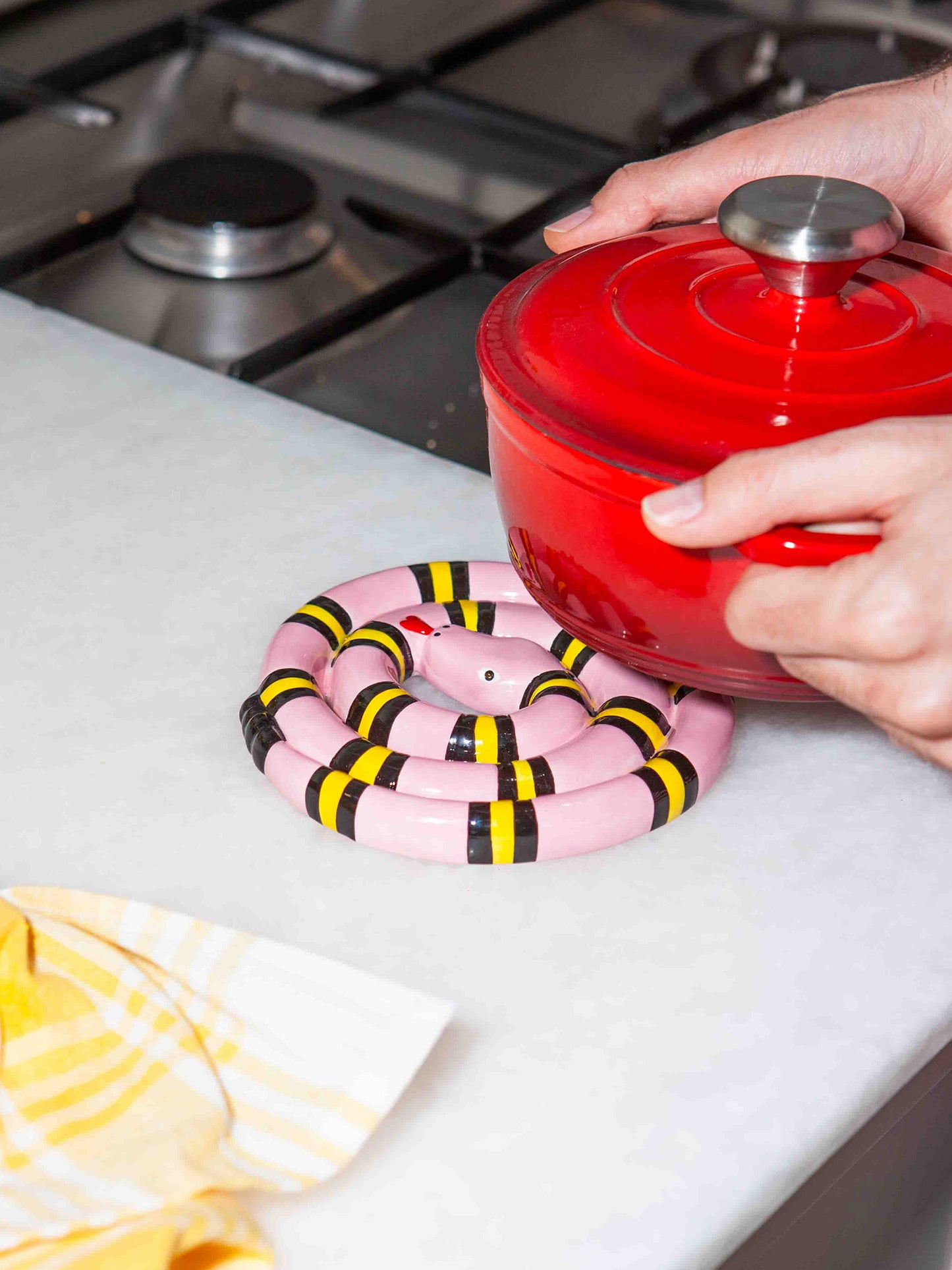 Snake Trivet - Pink