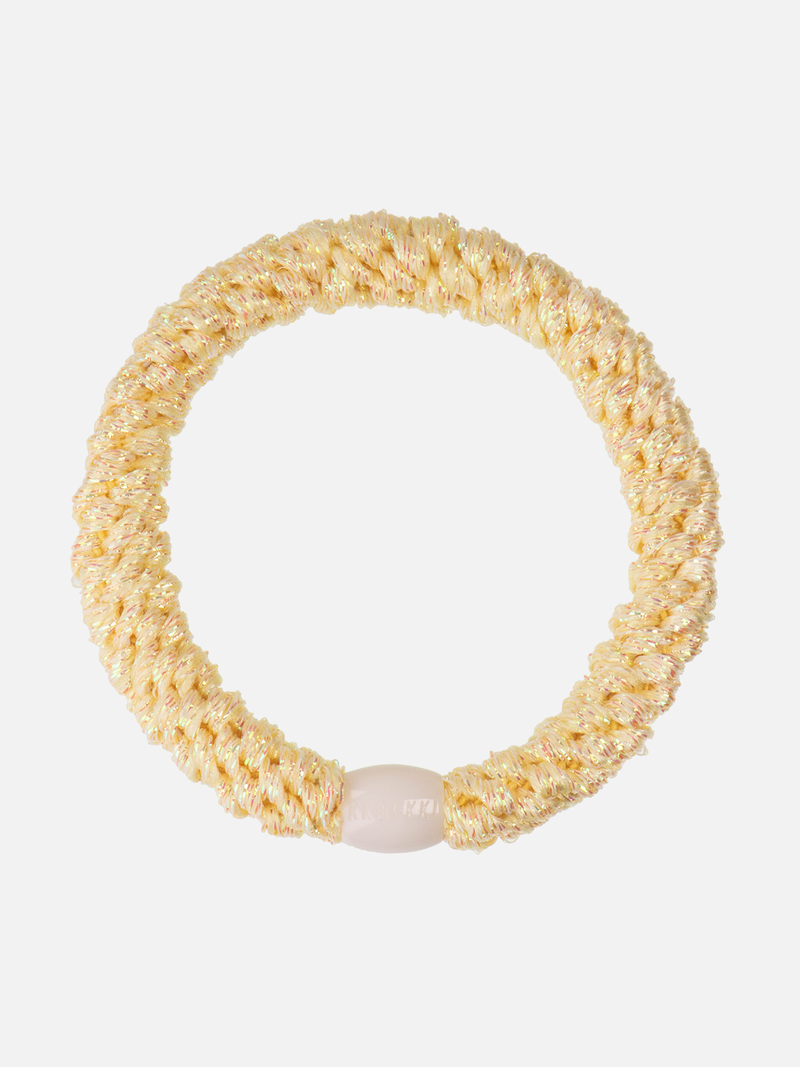 KKNEKKI Hair Tie Mix - Light Yellow Glitter - Scrunchie