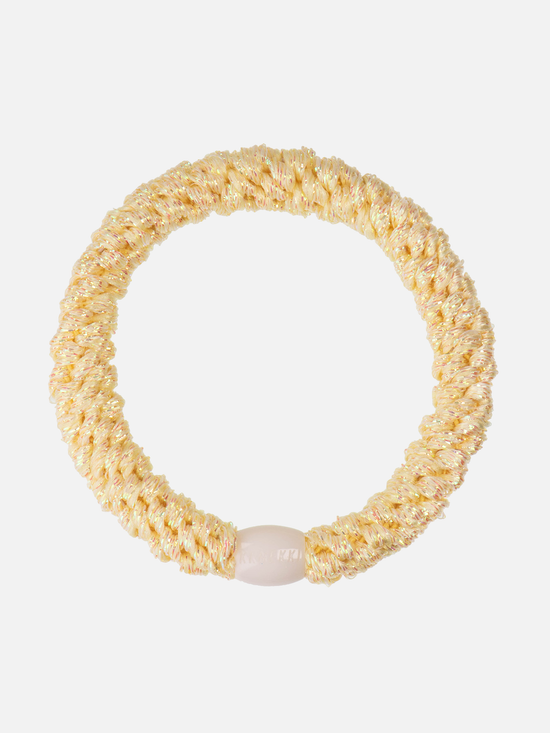 KKNEKKI Hair Tie Mix - Light Yellow Glitter - Scrunchie