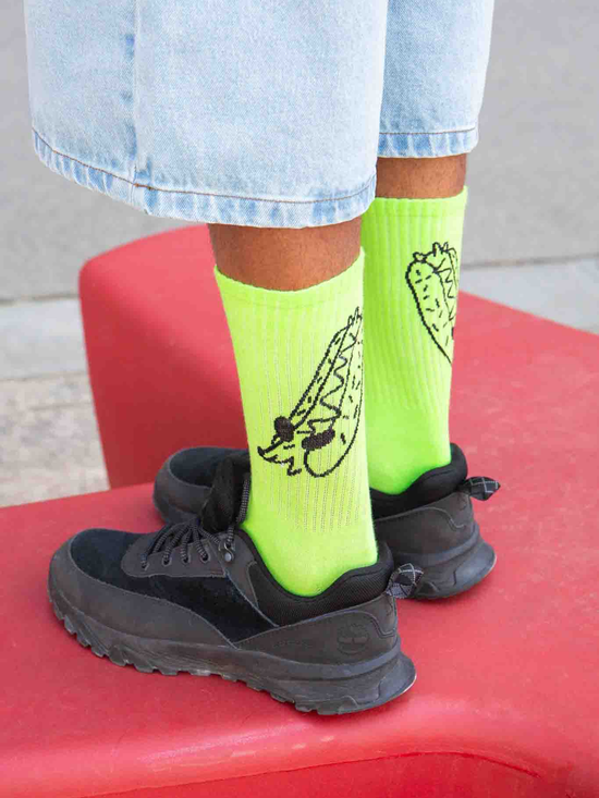 Easily Distracted Dachshund Flat Socks - Socken