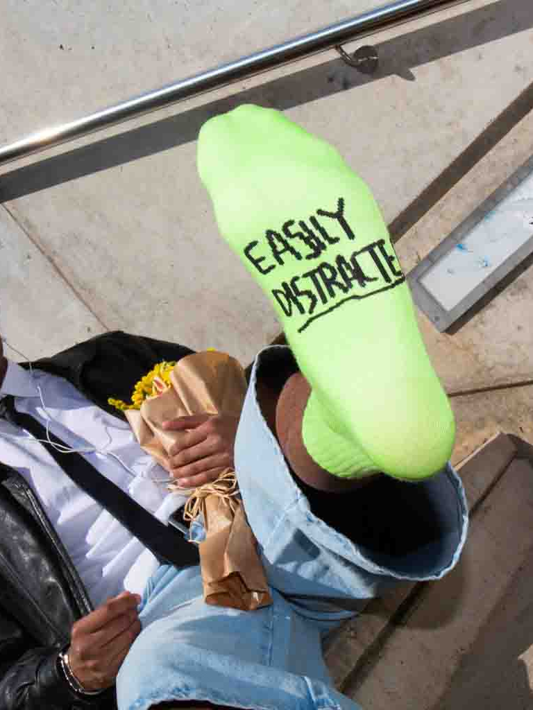 Easily Distracted Dachshund Flat Socks - Socken