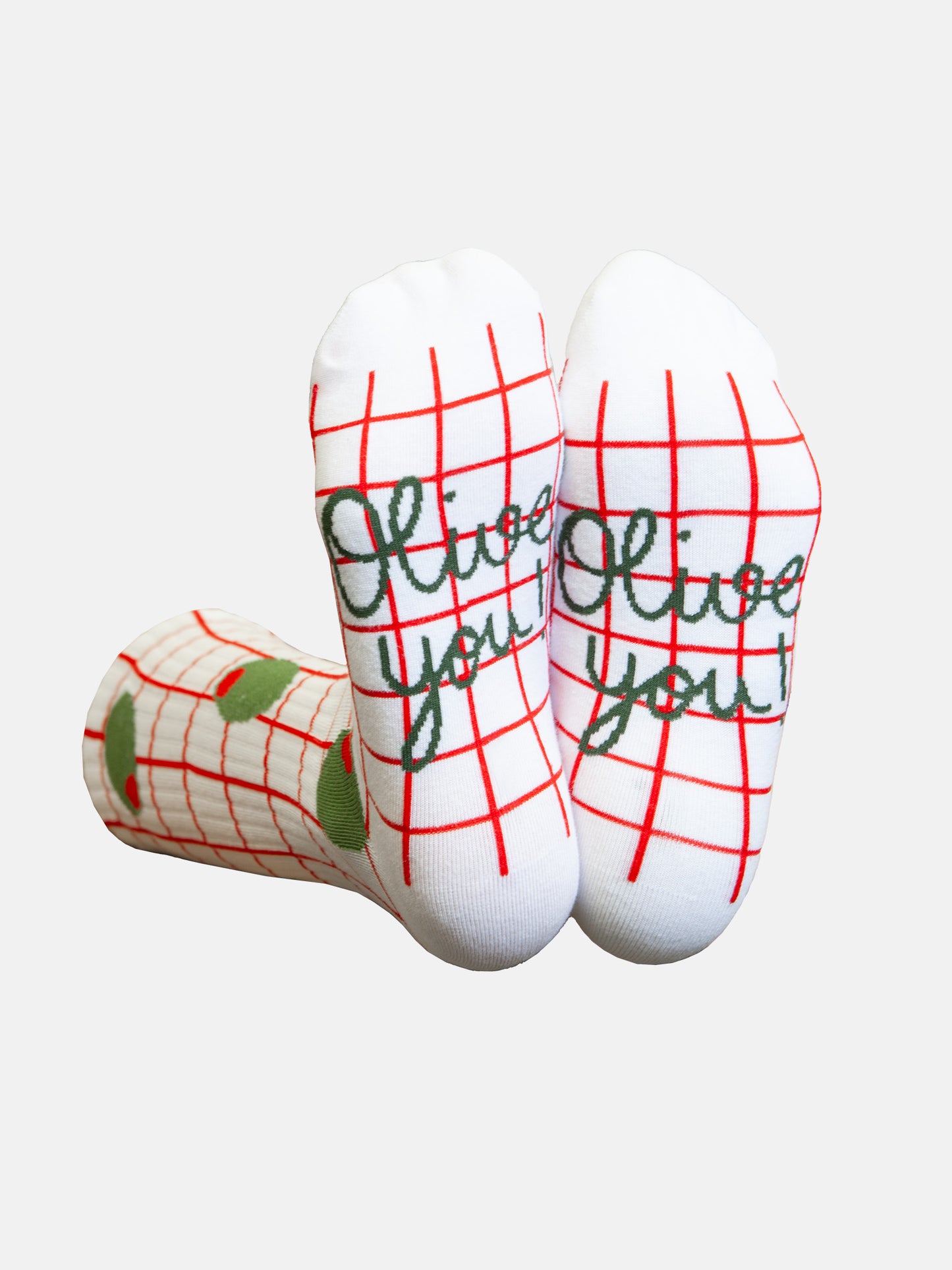 Olive Flat Socks - Socken