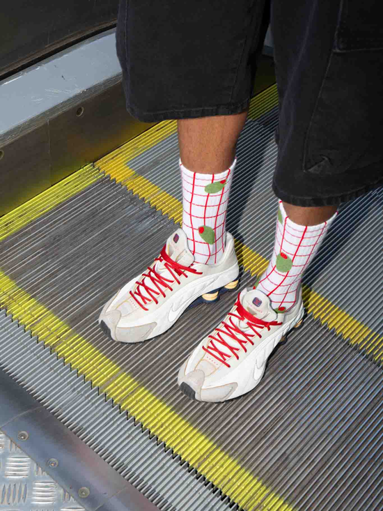 Olive Flat Socks - Socken