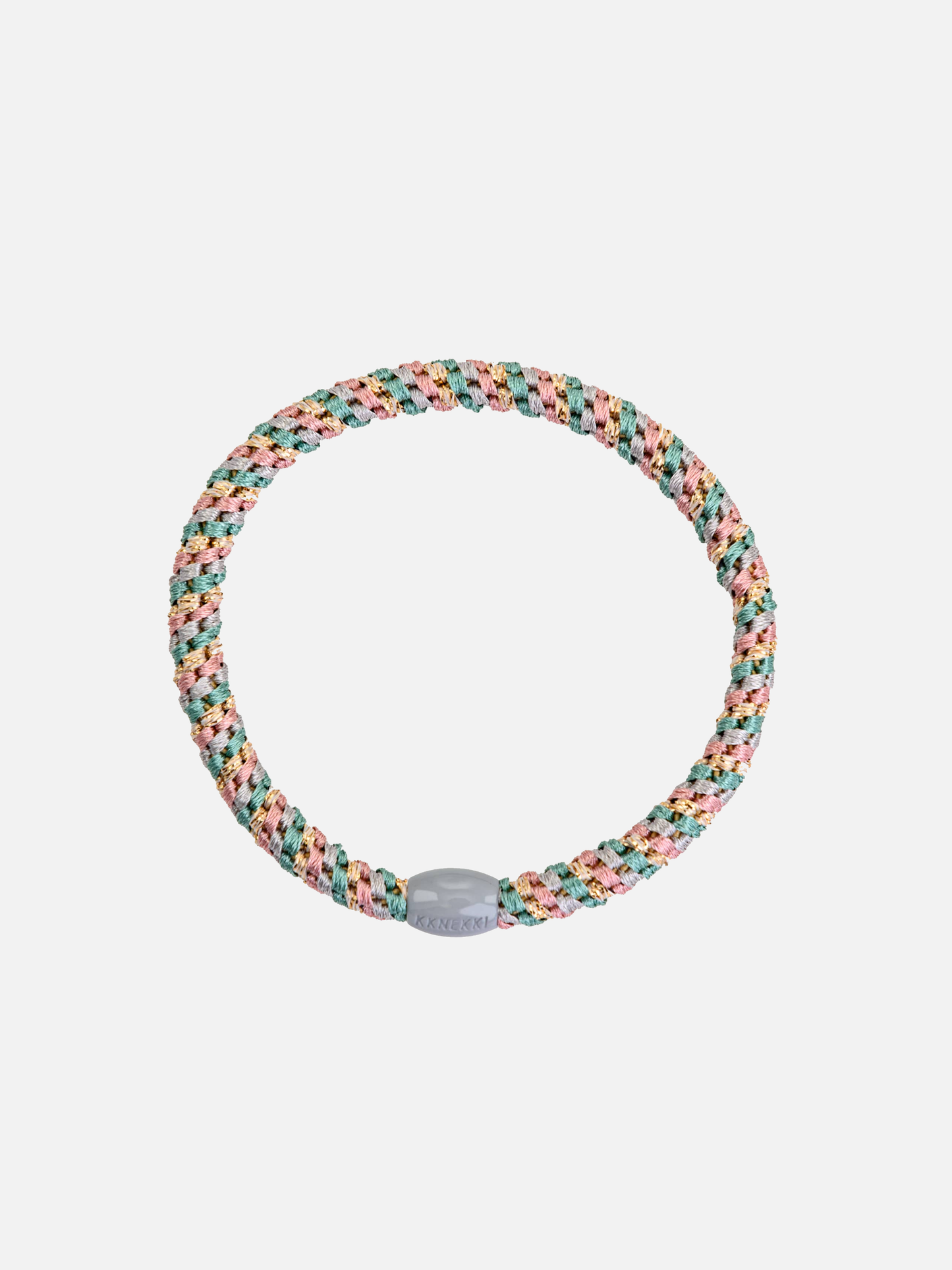 KKNEKKI Hair Tie Slim Mix - Faded Green Pink - Scrunchie