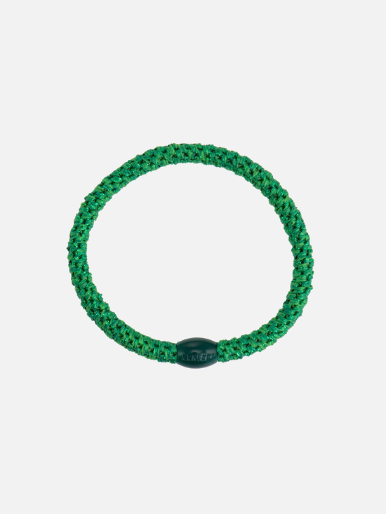 KKNEKKI Hair Tie Slim Plain - Emerald Glitter - Scrunchie
