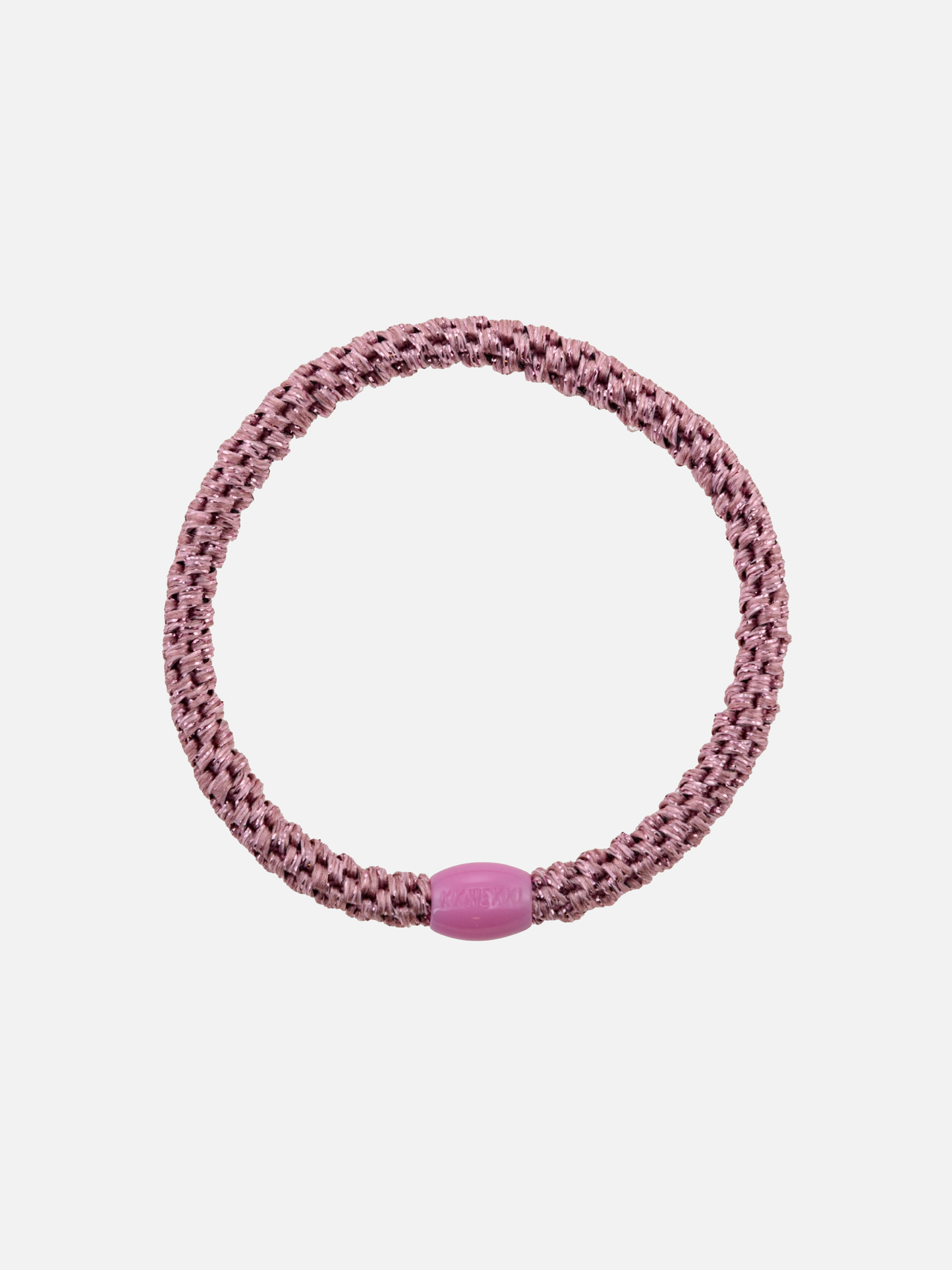 KKNEKKI Hair Tie Slim Plain - Old Pink Glitter - Scrunchie