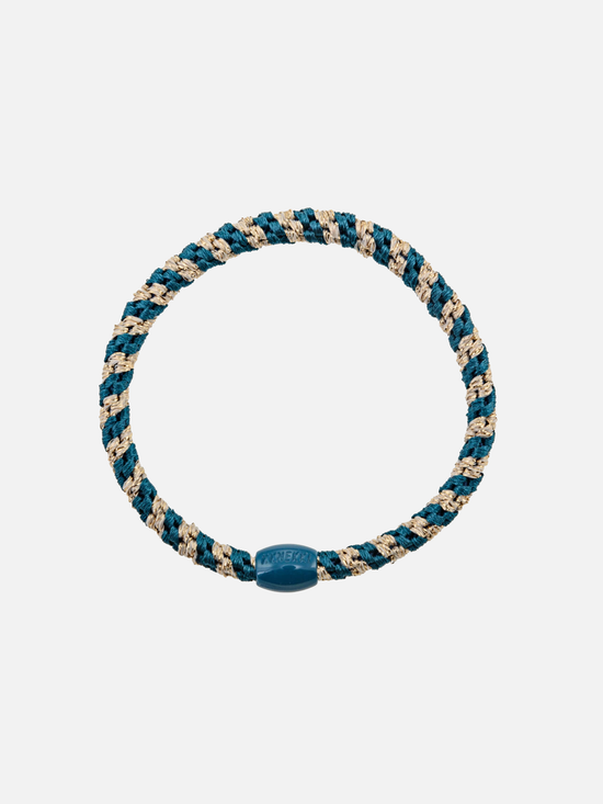 KKNEKKI Hair Tie Slim Mix - Light Petrol Beige Glitter - Scrunchie