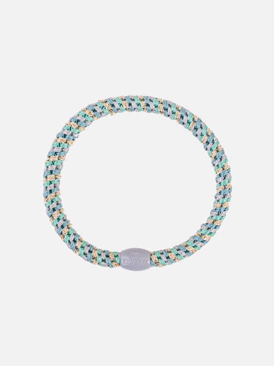 KKNEKKI Hair Tie Slim Mix - Teal Gold Glitter - Scrunchie